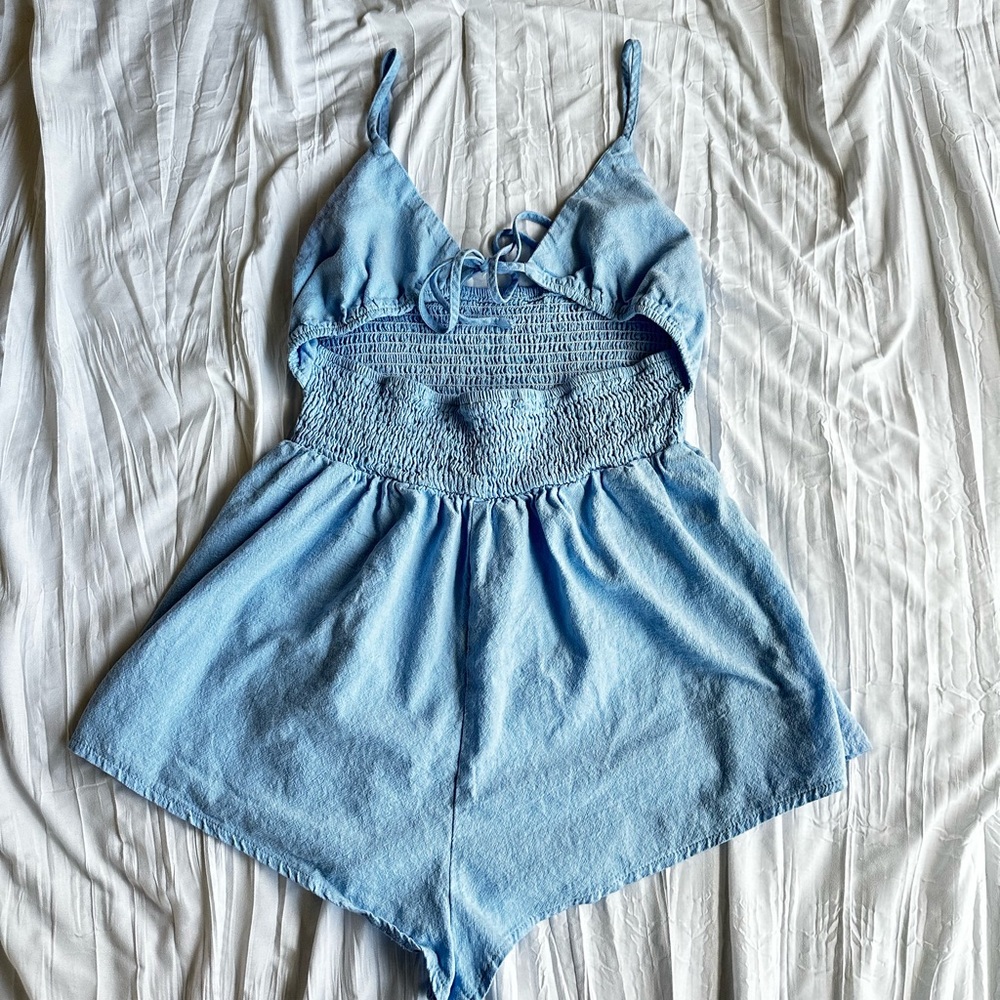 Blue Romper Shorts